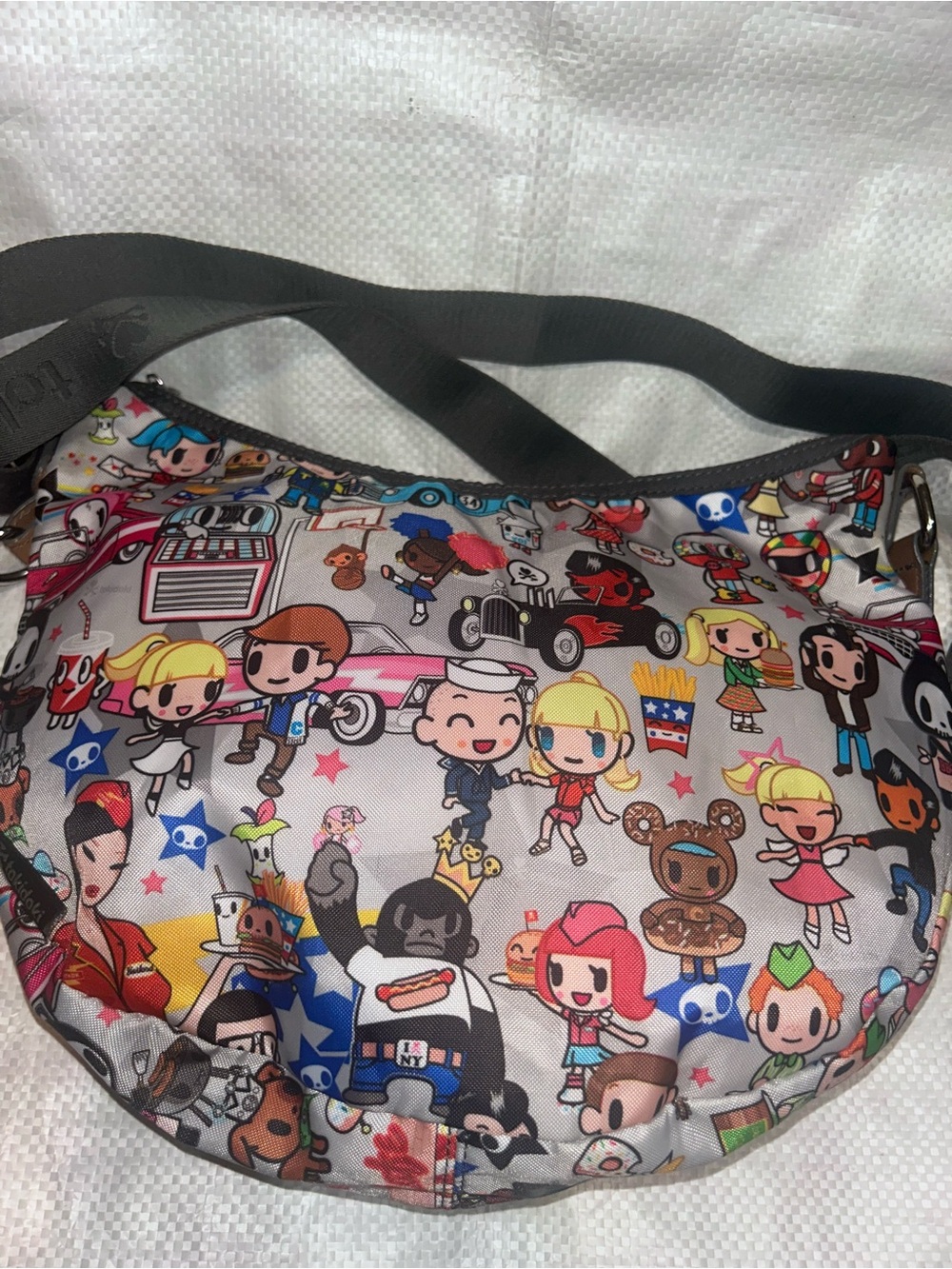 Rare tokidoki orange Interior Crossbody hobo bag Americana